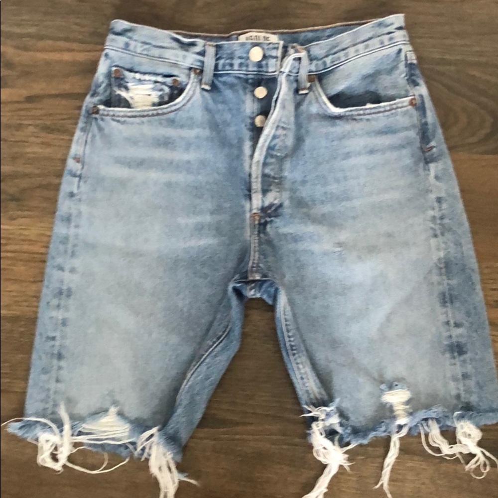 AGolde Cutoff High Rise Shorts